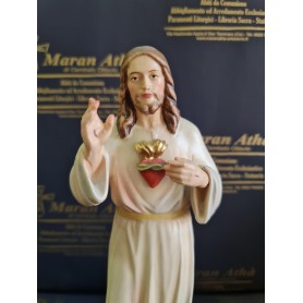 Scultura Sacro Cuore di Gesù cm 20