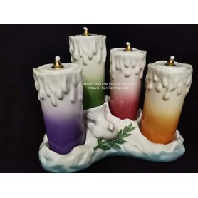 Candele porcellana 4 Settimane d'Avvento