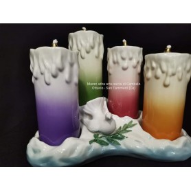Candele porcellana 4 Settimane d'Avvento