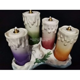 Candele porcellana 4 Settimane d'Avvento