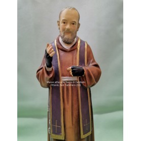 Scultura il legno: Padre Pio da Pietrelcina cm 30