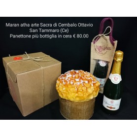 Panettone e Spumante in cera "del ricordo" 3 fiamme
