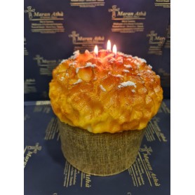 Panettone e Spumante in cera "del ricordo" 3 fiamme