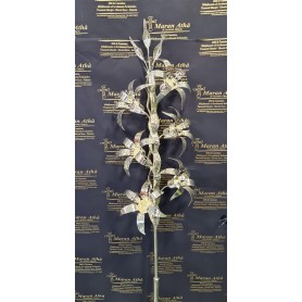 Giglio in ottone argentato su asta da 180cm