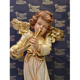 Scultura in legno Angelo Shubert corno