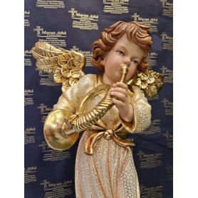 Scultura in legno Angelo Shubert corno