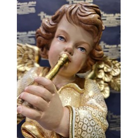 Scultura in legno Angelo Shubert corno