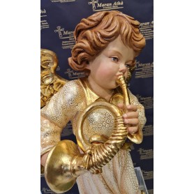 Scultura in legno Angelo Shubert corno