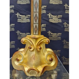 Croce in legno scolpita cm 82