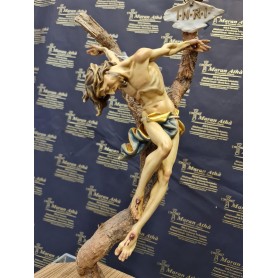 Croce cm 60 con Cristo scolpito cm 30 in Legno di Acero
