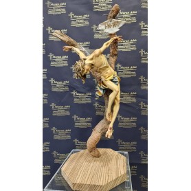 Croce cm 60 con Cristo scolpito cm 30 in Legno di Acero