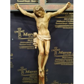 Cristo Scolpito (cm 15) su croce in Legno cm 30