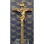 Croce 80 cm realizzata con legno antico e Cristo cm 30