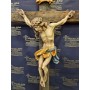 Croce 80 cm realizzata con legno antico e Cristo cm 30