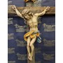 Croce 80 cm realizzata con legno antico e Cristo cm 30