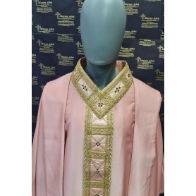 Casula Maran-atha colore rosa seta e pietre