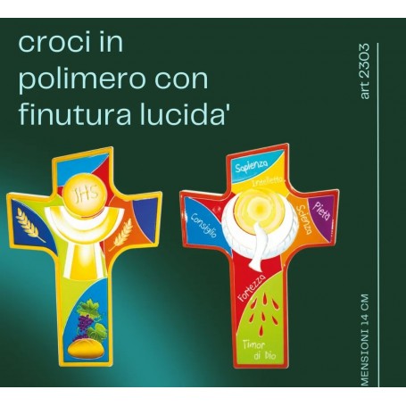 Croce in polimero con finitura lucida