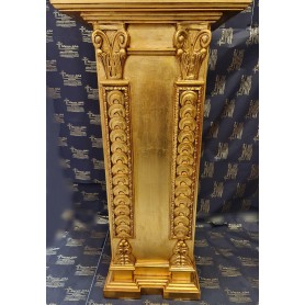 Colonna in legno intarsiato mod. "Torretta"