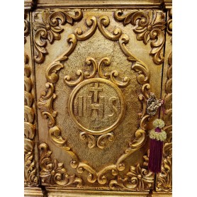 Tabernacolo in legno intarsiato mod."Torretta"