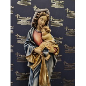 Scultura in Legno: Madonna con Bambino cm 50