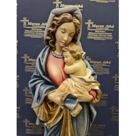 Scultura in Legno: Madonna con Bambino cm 50