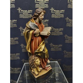Scultura in Legno: San Marco Evangelista cm 36