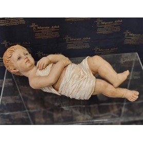 Statua in terracotta Gesù Bambino in fasce cm 55