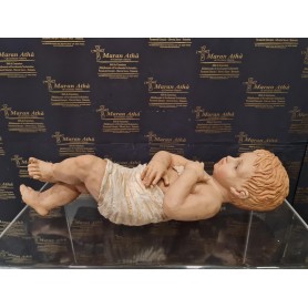 Statua in terracotta Gesù Bambino in fasce cm 55