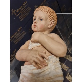 Statua in terracotta Gesù Bambino in fasce cm 55