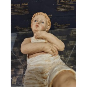 Statua in terracotta Gesù Bambino in fasce cm 55