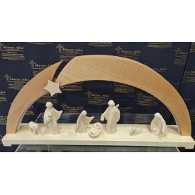 Presepe in Legno con luci Led