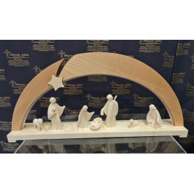 Presepe in Legno con luci Led