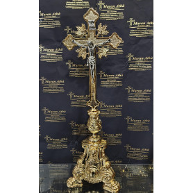 Candelieri d'Altare (2 Pz) in bronzo completo di Croce (1)