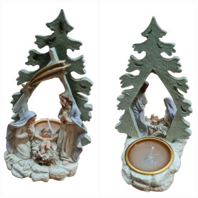 Presepe albero con candela