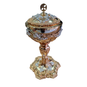 Set Calice e Pisside modello Angeli oro