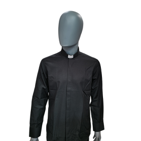 Camicia Clargeman col. nero tessuto lavorato dis.B