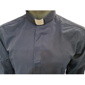 Camicia Clargyman col blu, Tessuto lavorato dis.B