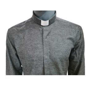 Camicia Clargyman Flanella Grigio scuro