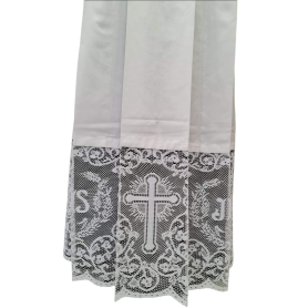 Camice con pizzo cm 30 Foderato NERO