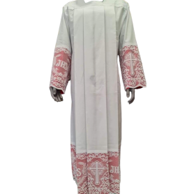 Camice con Pizzo cm 30 foderato rosso