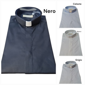 Camicia Clargyman Maniche lunghe, Bianco