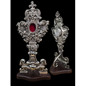 Reliquiario Solenne "Benedetto XVI" cm 60x27 - Argentato