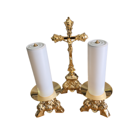 Set Candeliere cm 45 con croce.