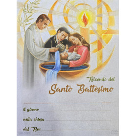 Pergamena Sacramenti - Battesimo