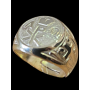 Anello Episcopale Alfa e Omega - Oro - Argento 925