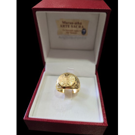 Anello Episcopale Alfa e Omega - Oro - Argento 925