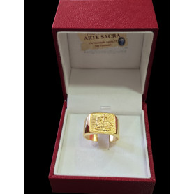 Anello Episcopale Agnello - Argento 925 dorato