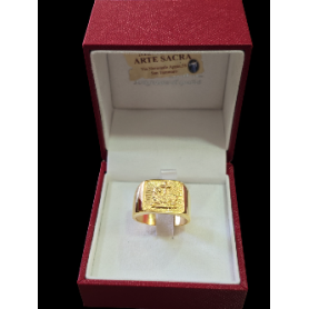 Anello Episcopale Agnello - Argento 925 dorato