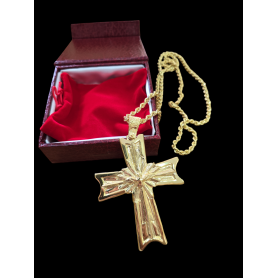 Croce Pettorale Spirito Santo - Argento 925 - dorato (Completa di Catena)