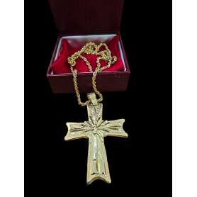 Croce Pettorale Spirito Santo - Argento 925 - dorato (Completa di Catena)